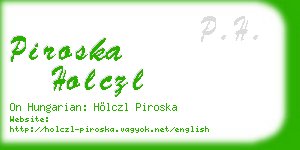 piroska holczl business card